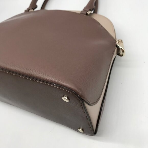 Kate Spade Neutral Colorblock Leather Payton Dome Satchel - Picture 8 of 10